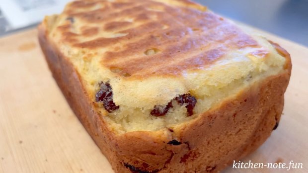 パウンドケーキの焼き上がり