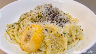 塩レモンのクリームパスタの作り方・レシピ｜爽やかな香りがランチにぴったりな料理です♪